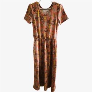 DOT DOT SMILE Girls 5/6 Holiday Christmas Tree Ornament Maxi Print Dress